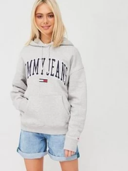 Image of Tommy Jeans Collegiate Logo Hoodie - Grey