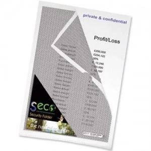 Seco Security Cut Flush Folder A4 Clear Pack10