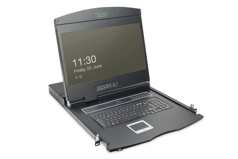 Image of Digitus 19" LCD KVM Console. 16-Port Cat 5. german Keyboard