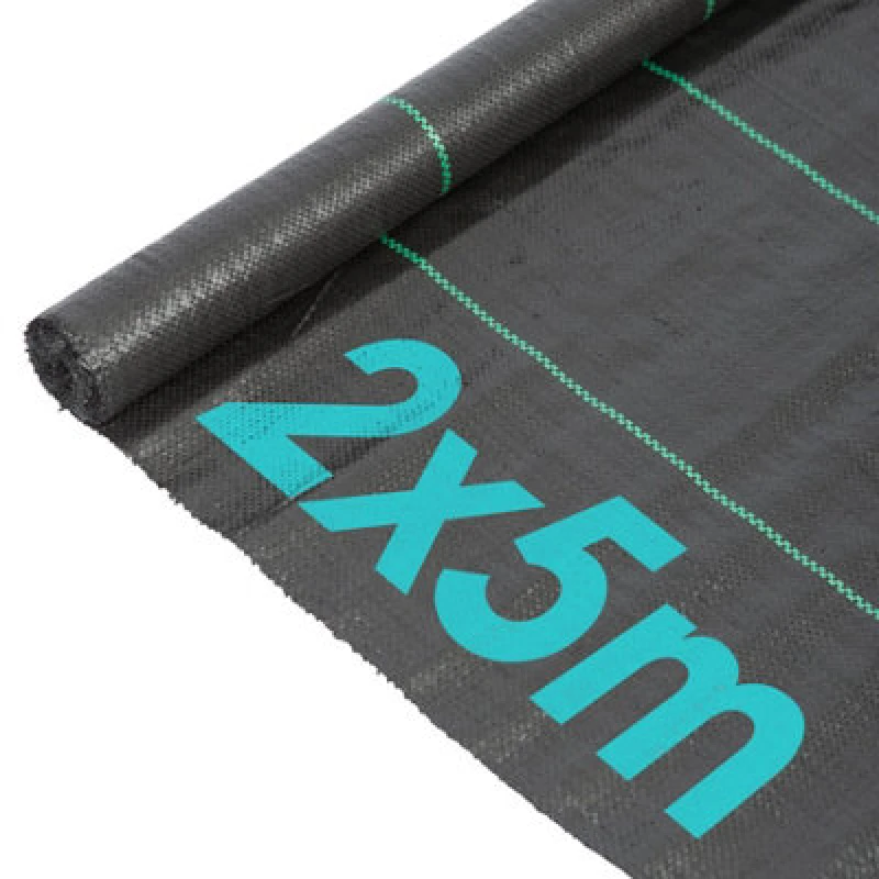 Image of Harbour Housewares 110gsm Weed Control Membrane 2m x 5m Coverage (1 Roll) Black