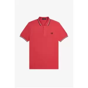 image of Fred Perry Twin Tipped Polo Shirt - Red