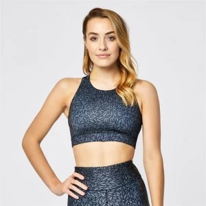 Image of USA Pro Pro Poly Sports Bra - Charcoal Print