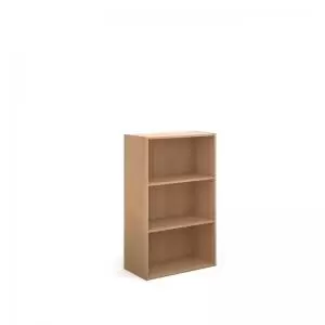 Image of Contract bookcase 1230mm high with 2 shelves - beech