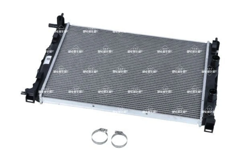 Image of NRF 58329 Engine radiator EASY FIT Brazed cooling fins, Aluminium, with mounting parts Aluminium Radiator,engine cooling (470)