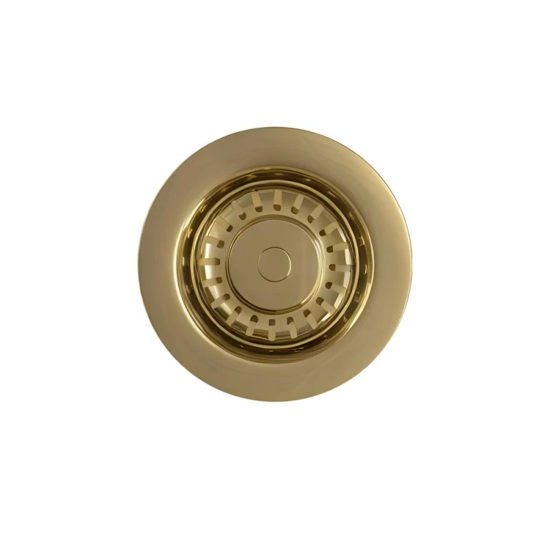 Image of Balterley Kitchen Sink Waste without Overflow, Top Fix Installation, Brushed Brass in Metallics Metallics Unisex