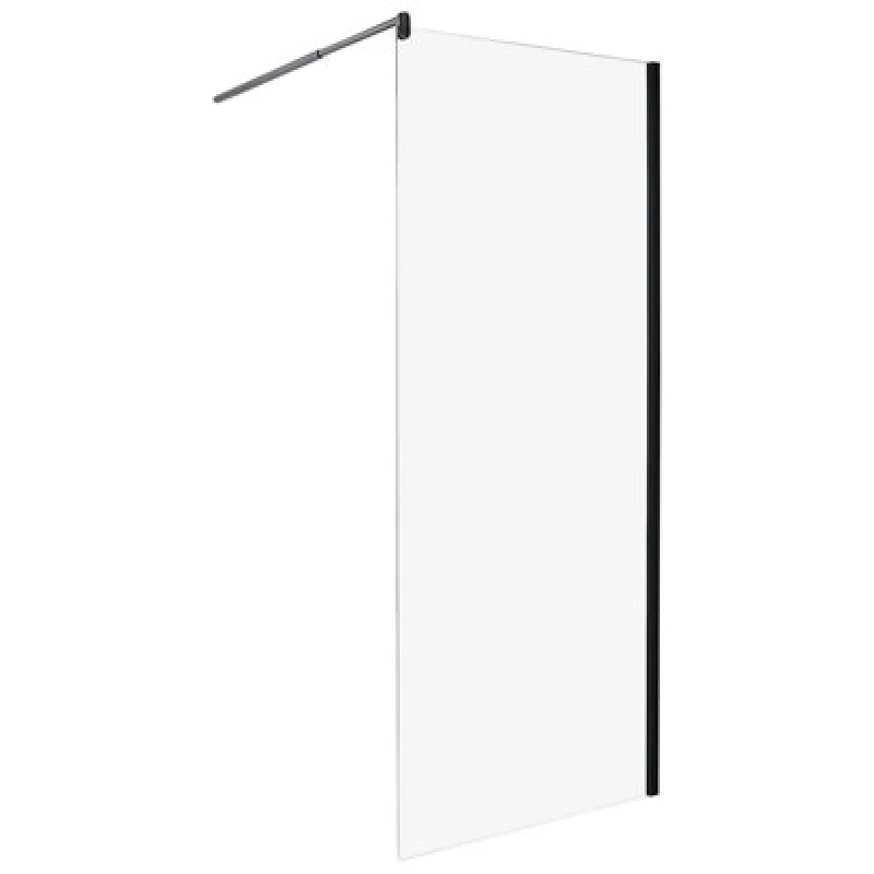 Image of Beliani Shower Screen Ahaus 800 X 1900 mm Black