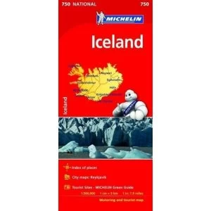 Image of Iceland - Michelin National Map 750 Map Sheet map 2016