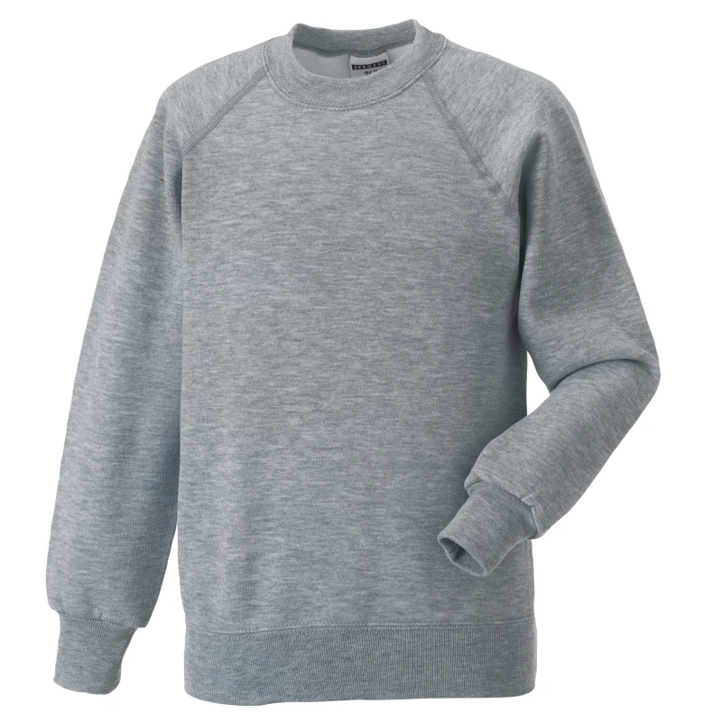 Image of Jerzees Schoolwear Jerzees Schoolgear Raglan Sleeve Sweatshirt Pack of 2 in Grey Size: 3-4 Years Grey Unisex 3-4 Years