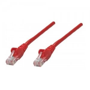 image of Intellinet Network Patch Cable Cat5e 30m Red Copper U/UTP PVC RJ45 Gold Plated Contacts Snagless Booted Polybag