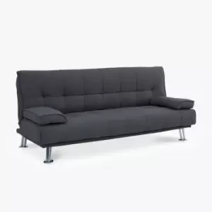 Image of Montana Fabric Sofa Bed With Chrome Legs