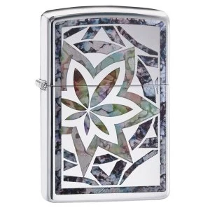 Image of Zippo Fusion Leaf Chrome regular Windproof Lighter