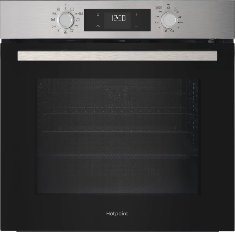 Image of Hotpoint Class 2 HO 278P X UK Built In Electric Single Oven with Pyrolytic Cleaning - Silver - A++ Rated