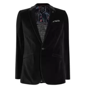 image of Ted Baker Galway Velvet Blazer - Grey