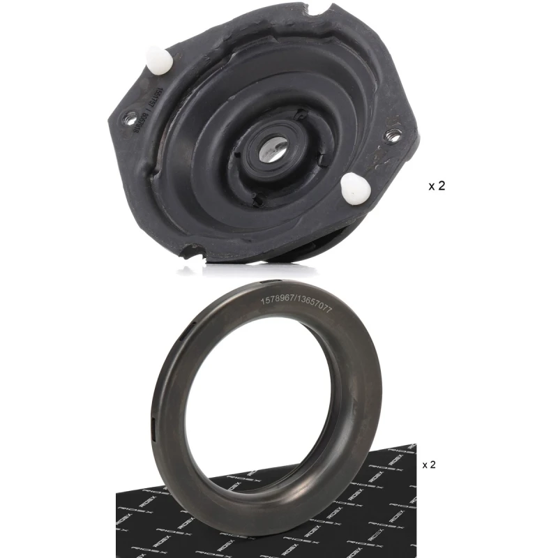Image of RIDEX 1180S0983 Top strut mount Front Axle, with bearing(s) Suspension Strut Support Bearing (1180)