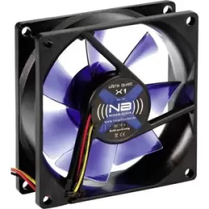 image of NoiseBlocker BlackSilent X1 PC fan (W x H x D) 80 x 80 x 25 mm