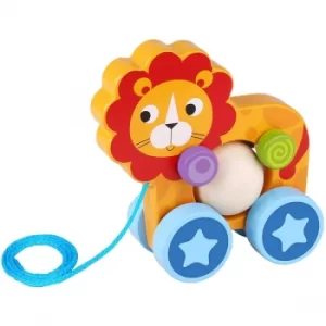 Image of Lion Wooden Pull Along Toy
