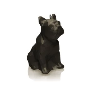 Image of Black Matt Low Poly Bulldog Candle