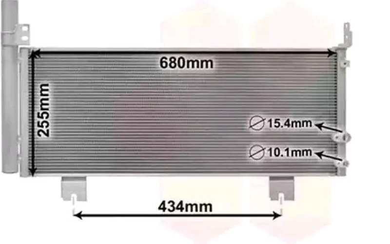 Image of VAN WEZEL 56015701 Condenser with dryer Condenser,air conditioning (448)