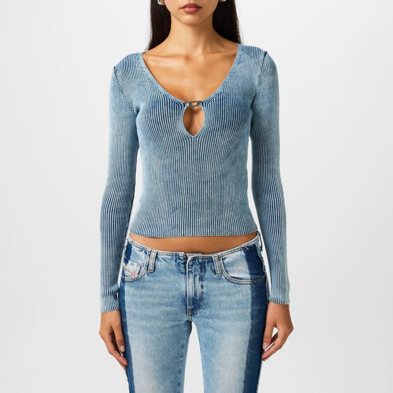Image of Diesel M-Teri Cut-Out Top - Blue Blue 6