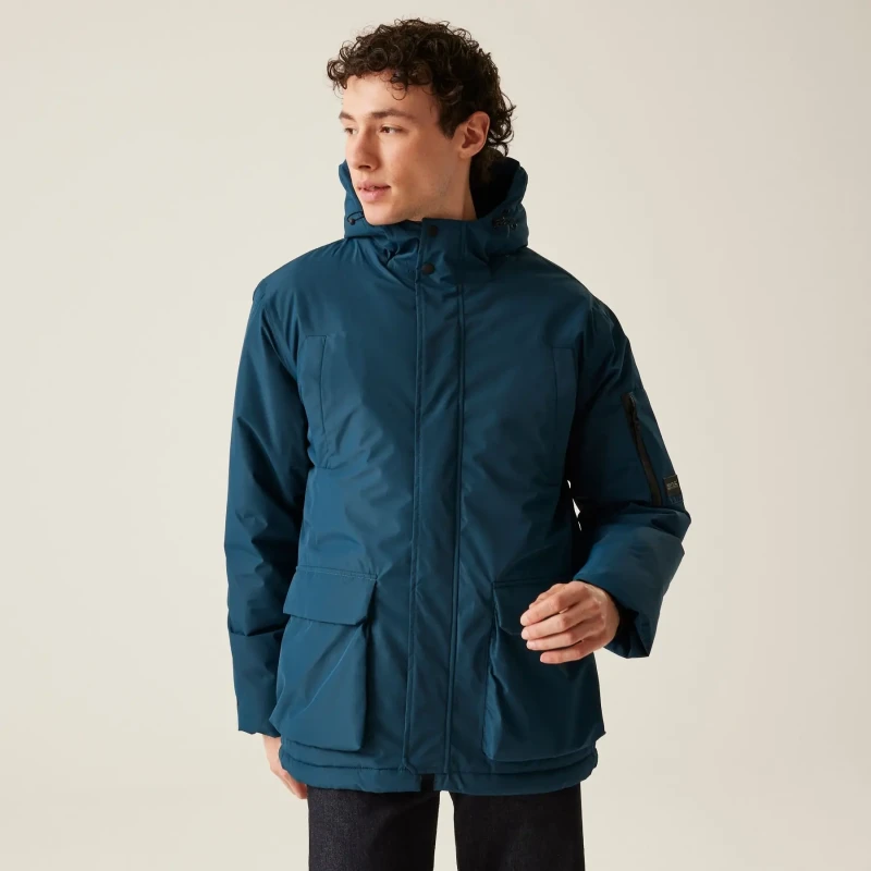 Image of Regatta Regatta Men 'Volter' Heated Jacket in Dark Blue Size: Small Dark Blue S Male 5063019771588