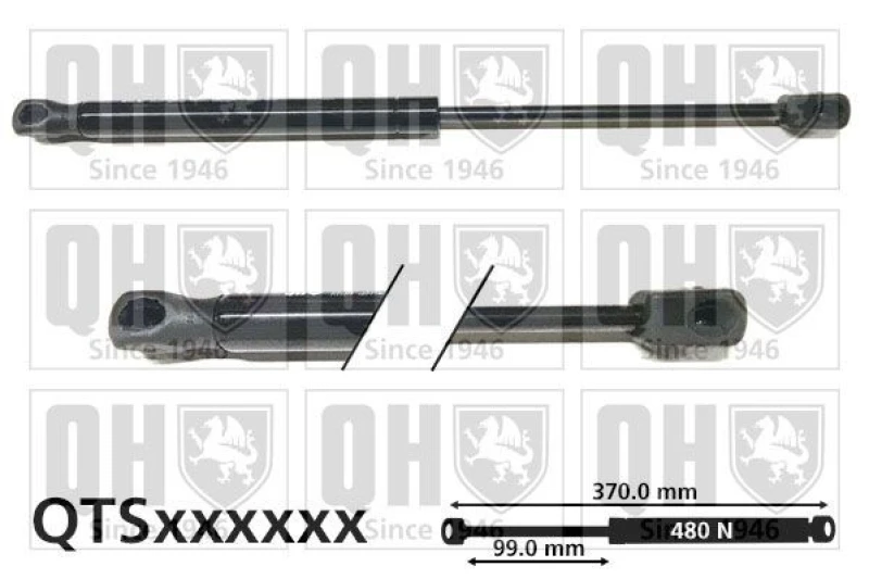 Image of QUINTON HAZELL Tailgate strut QUINTON HAZELL QTS828337
