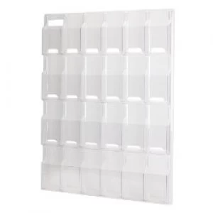 Image of Literature Display Wall Mounted Rack 24 x 13 A4 Clear