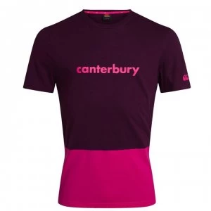 image of Canterbury Block Logo T Shirt Mens - Purple