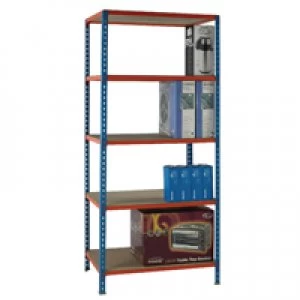 image of Slingsby Standard Duty Painted Orange Shelf Unit Blue 378966