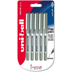 Image of Uni-Ball UB-157 Eye Medium Rollerball Pen - Black (5 Pack)