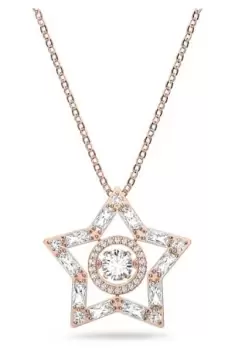 image of Swarovski 5617766 Stella White Crystal Rose Star Pendant Jewellery