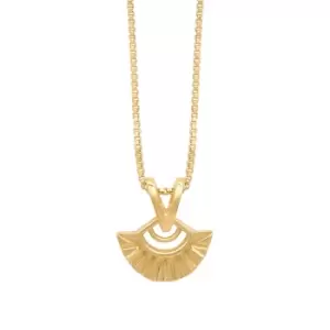 Rachel Jackson London Gold Plated Mini Art Deco Fan Necklace