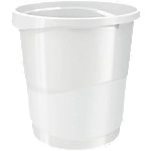 Image of Rexel Waste Bin Choices Polypropylene White 25.8 x 28.5 x 32.2 cm