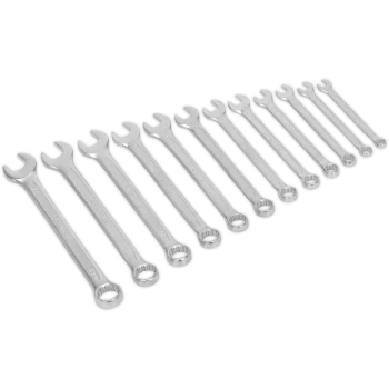 image of Sealey 12 Piece Cold Forged Combination Spanner Set Metric