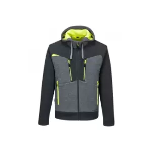 Image of Portwest Mens Zipped Hoodie (XL) (Grey/Black/Yellow)