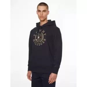 image of Icon Embroidered Logo Hoodie in Cotton