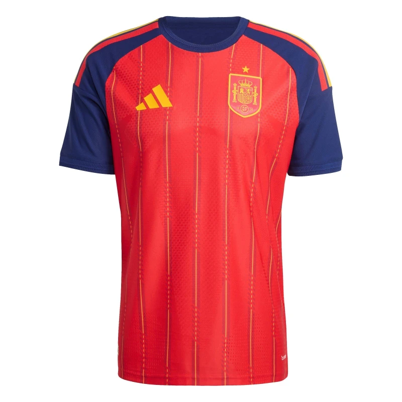Image of adidas Spain Authentic Home Shirt World Cup 2026 Mens Red/Blue male L