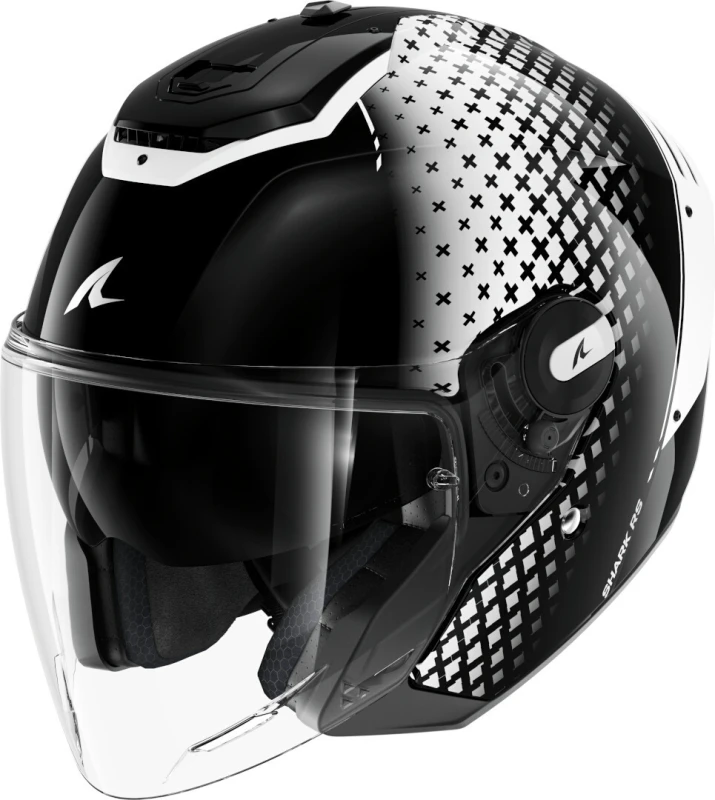 Image of Shark RS Jet Stride Jet Helmet, black-white, Size L for Men