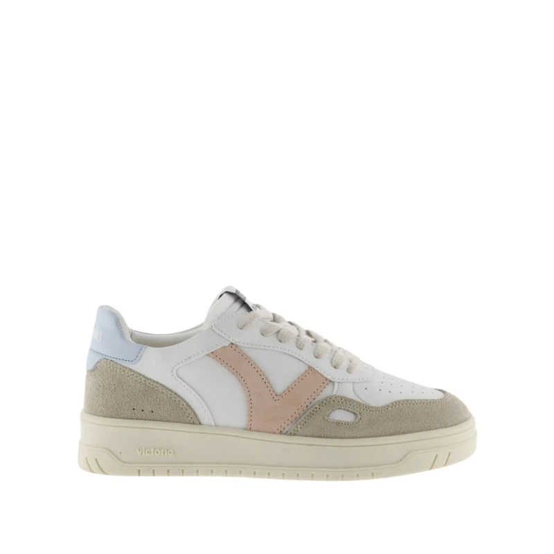 Image of Victoria Womens leather-effect low-top Trainers Victoria Blanc Female 38