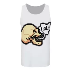 Image of Grindstore Mens Skull Lol Sublimation Vest Top (XL) (White)