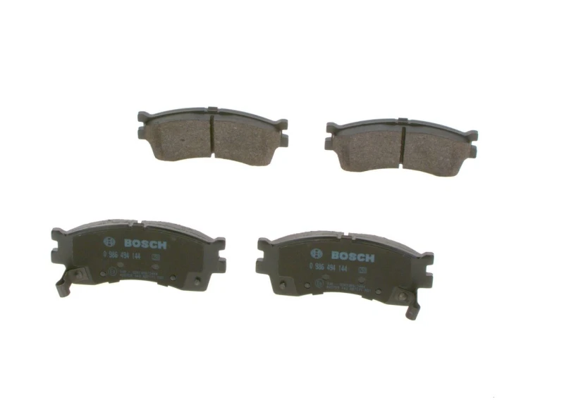 Image of Bosch 0 986 494 144 Brake pad set with acoustic wear warning, with mounting manual Low-Metallic Brake Pad Set,disc brake (402)