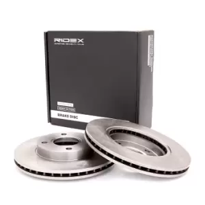 Image of RIDEX Brake disc 82B0006 Brake rotor,Brake discs FORD,MAZDA,Fiesta Mk6 Schragheck (JA8, JR8),Fiesta Mk5 Schragheck (JH1, JD1, JH3, JD3)