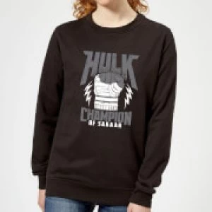 Image of Marvel Thor Ragnarok Hulk Champion Womens Sweatshirt - Black - XXL