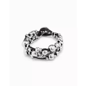 Image of Multivitamins Silver Leather Bracelet