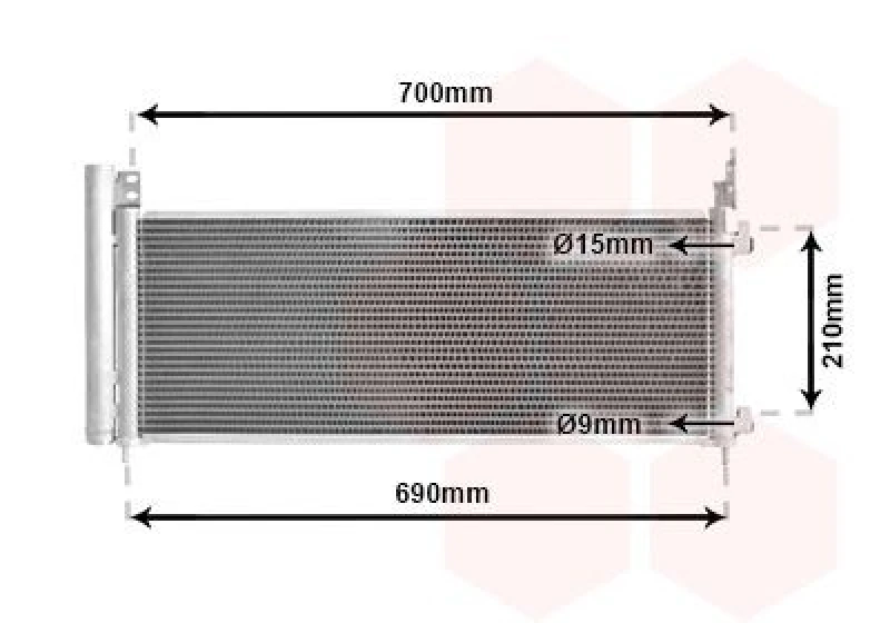 Image of VAN WEZEL Air conditioning condenser VAN WEZEL 53015708