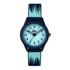 image of Hype Kids Aqua and Navy Paint Drip Pattern Strap