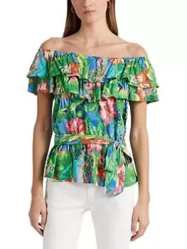 Image of Lauren by Ralph Lauren Beatta-sleeveless-pullover - Green/blue Multi, Size L, Women