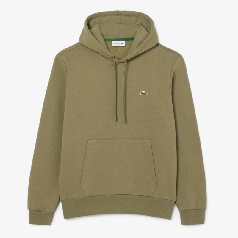 Image of Lacoste Organic Cotton Fleece Hoodie Crew Sweaters XS Green 30694615310