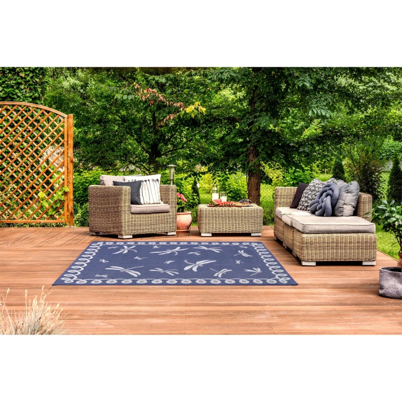 Image of Rugstyle SUMMER BREEZE DRAGONFLY Navy unisex 120x170cm