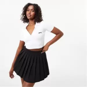 Image of Slazenger ft. Wolfie Cindy Polo Crop Top - White