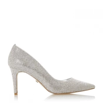 Dune Silver 'Bombshell' High Stiletto Heel Court Shoes - 3